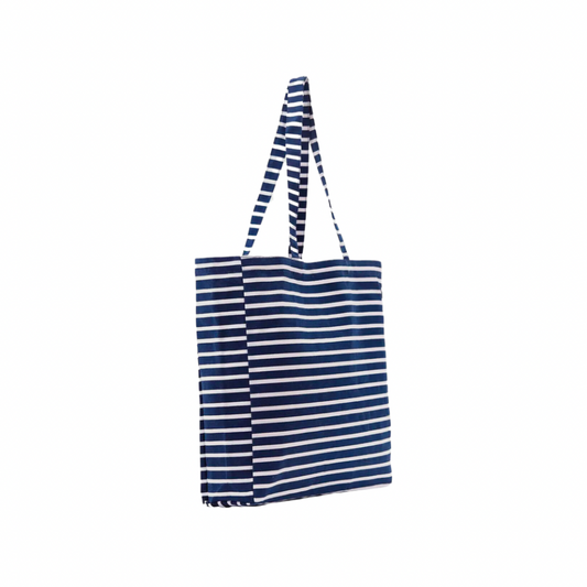 Breton Stripe Little Shopper Tote Bag