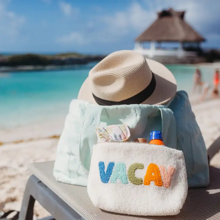 Cream Teddy Pouch - Vacay