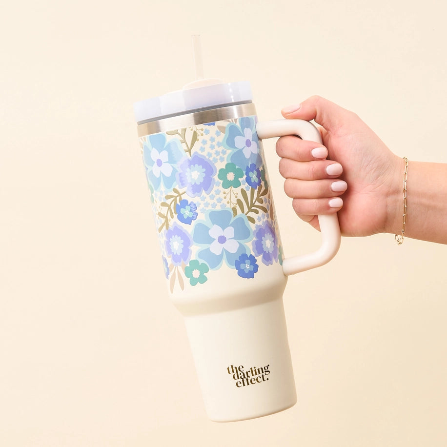 Take Me Everywhere Tumbler-Beyond Blooms Blue Green - 40 oz