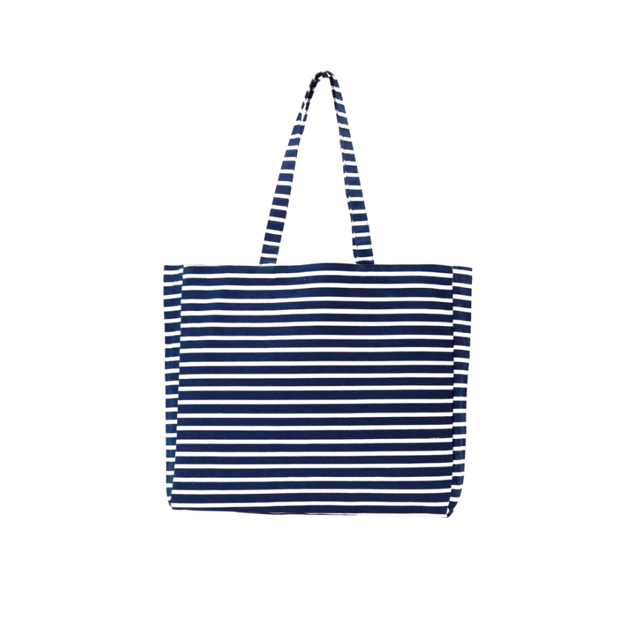 Breton Stripe Little Shopper Tote Bag