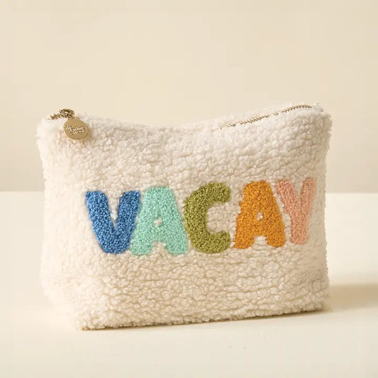 Cream Teddy Pouch - Vacay