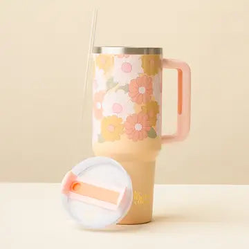 Take Me Everywhere Tumbler-Daisy Craze Peach 40 oz