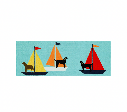 Sailing Dogs Hook Rug