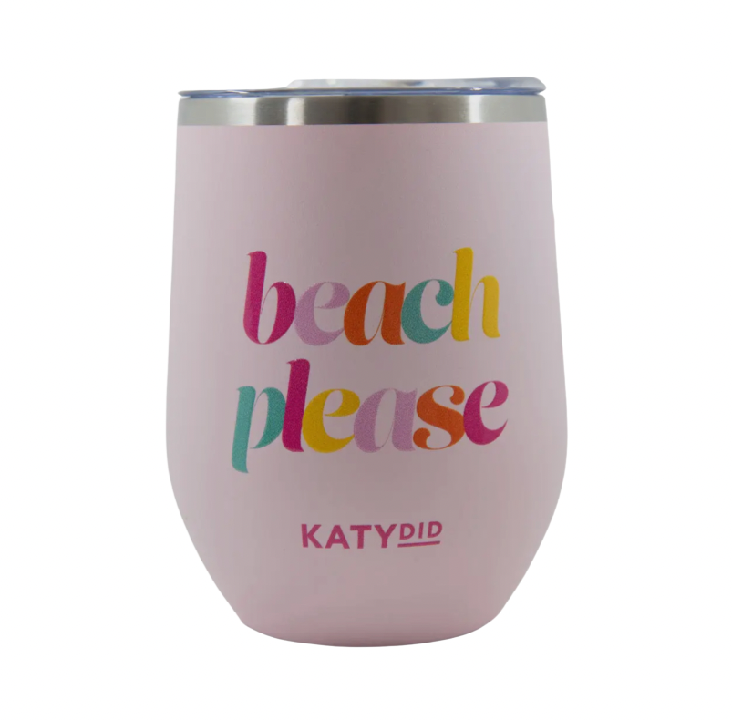 Beach Please Wine Tumbler