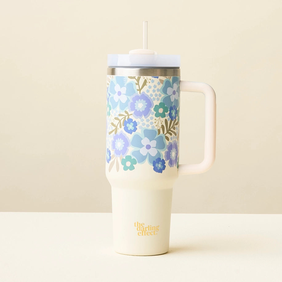 Take Me Everywhere Tumbler-Beyond Blooms Blue Green - 40 oz