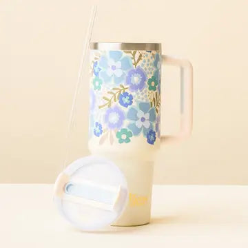 Take Me Everywhere Tumbler-Beyond Blooms Blue Green - 40 oz